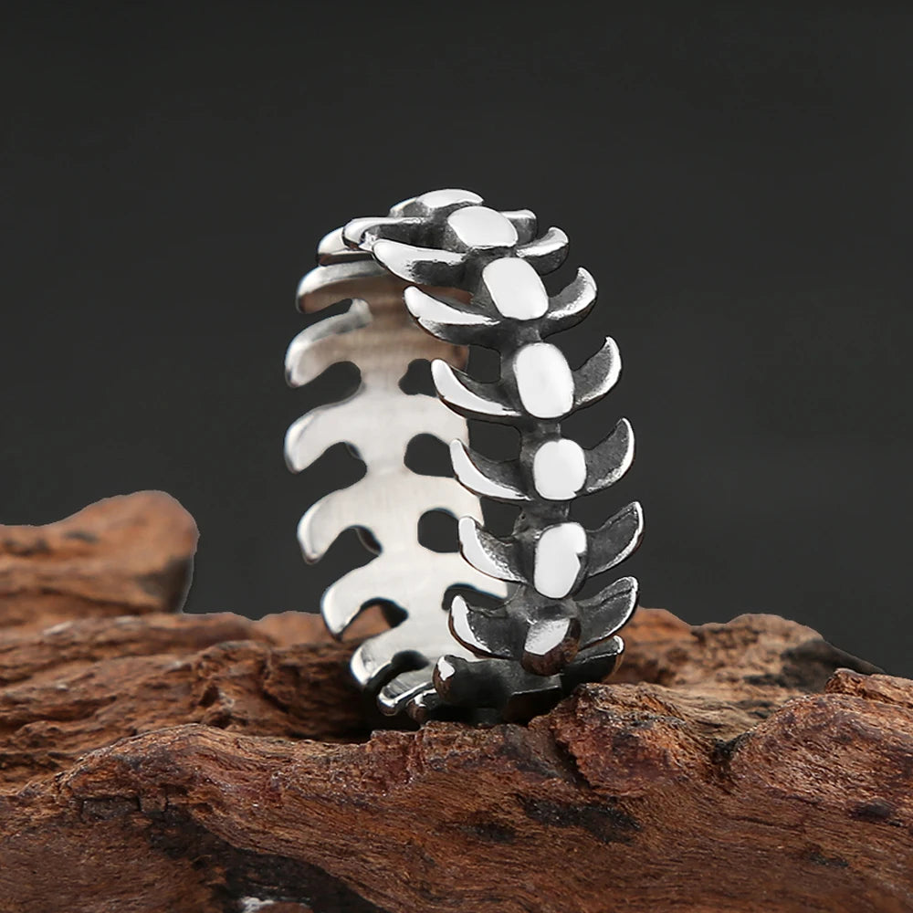 Fish Bone Ring — Stainless Steel