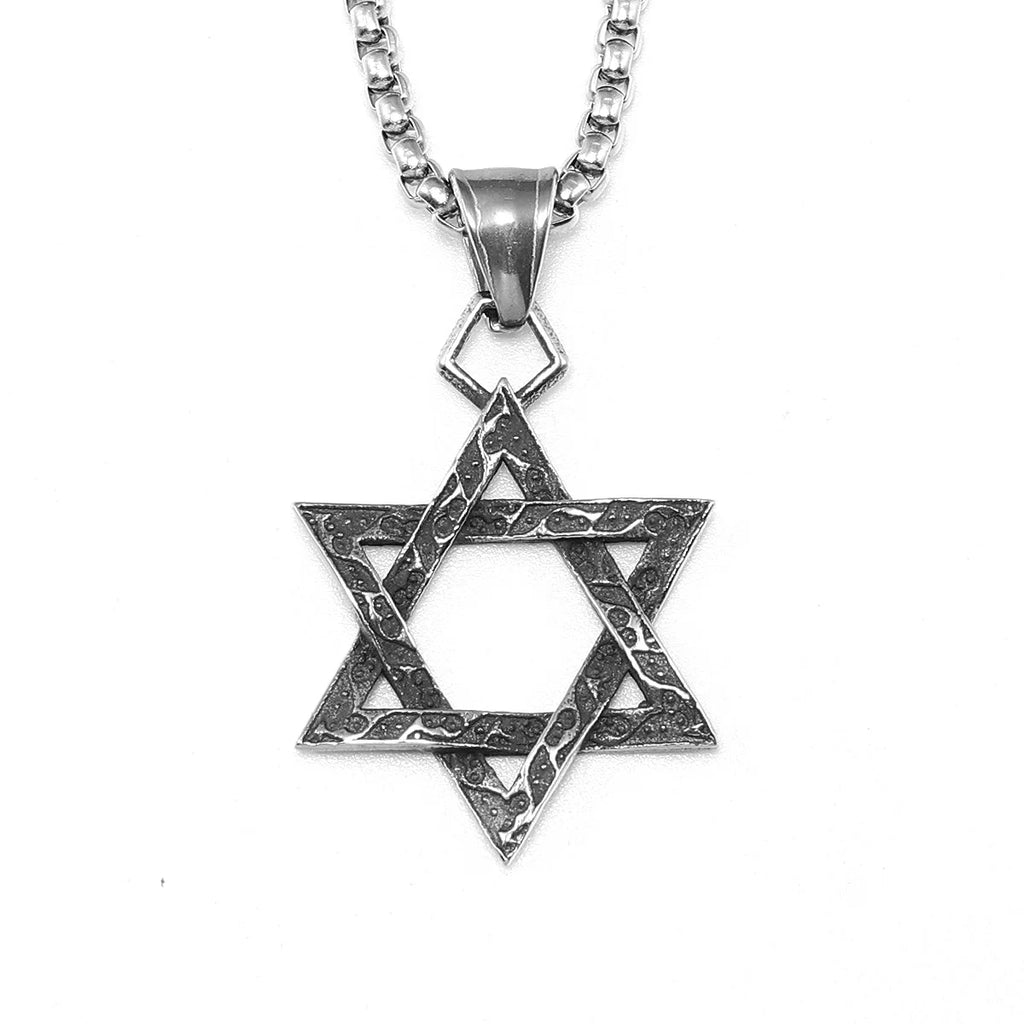 Star of David Pendant Necklace Stainless Steel