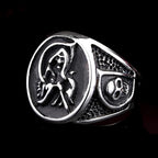 Gothic Grim Reaper Skull Ring — Stainless Steel