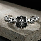 KALEN Dark Knight Stainless Steel Skull Bangle Punk Hip Hop Men's Bracelet Fashion Jewelry Halloween Decorations Birthday Gifts