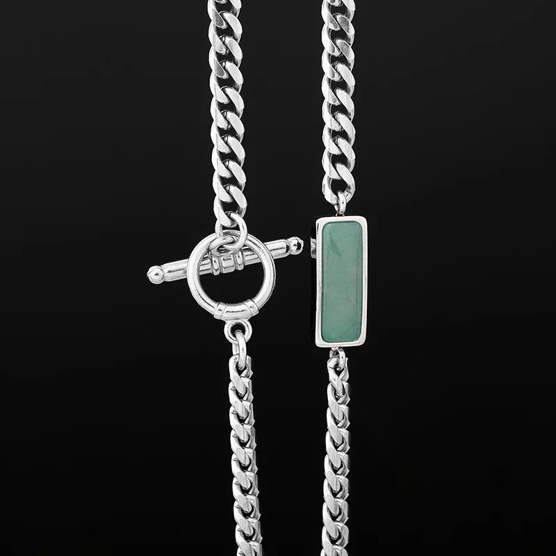 Gold Curb Cuban Chain Necklace — Stainless Steel