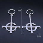 Cross Ghost Band Chain Necklace — Stainless Steel