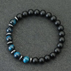 Noter Men Bracelet High Quality Black Frosted Stone Strand Braslet Gifts For Boyfriend Husband Hematite Healing Braclet Pulsera