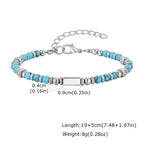 Cross Charm Stone Beaded Bracelet