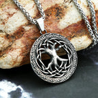 Viking Tree of Life Pendant — Stainless Steel