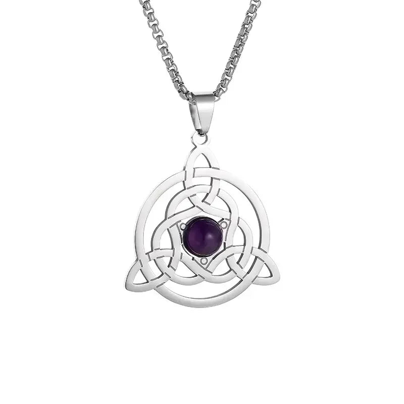 Celtic Trinity Knot Pendant Necklace — Zinc Alloy