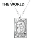 LIKGREAT Tarot Card Necklace Major Arcana Tarots Stainless Steel Necklaces Divination Jewelry Birthday Gift for Women