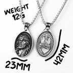 Jesus Pendant Necklace — Stainless Steel