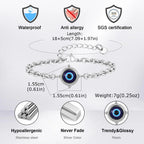 Turkish Evil Eye Beaded Bracelet for Men — Stainless Steel