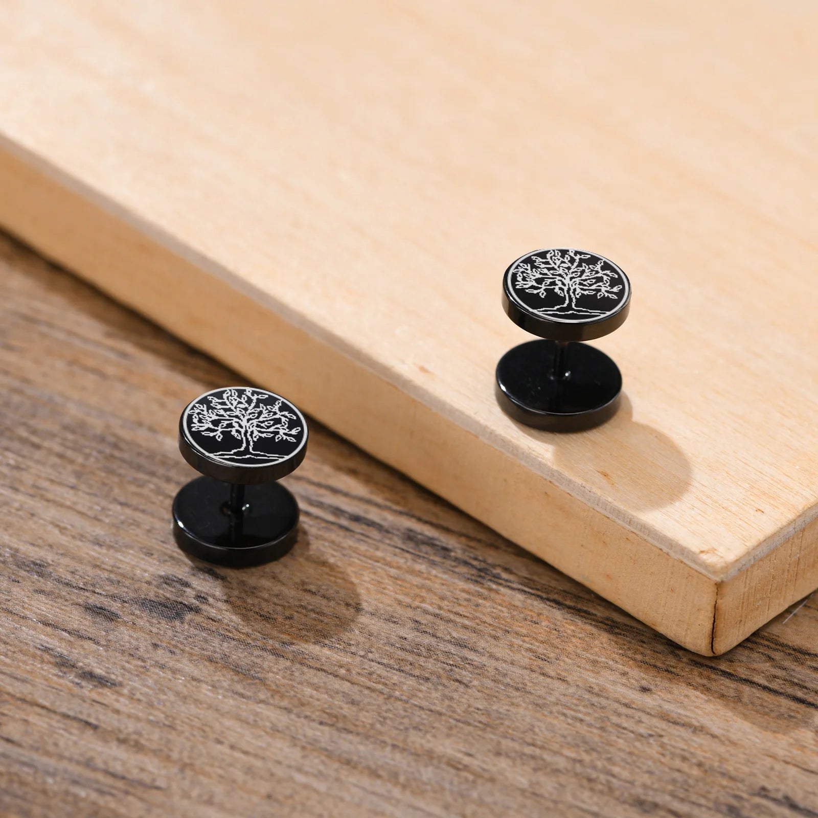 Wolf Stud Earrings — Stainless Steel