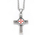 Cross Shield Pendant — Stainless Steel