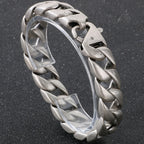 Vintage Black Stainless Steel Bracelet for Man Men's 15MM Wide Curb Link Chain Bracelets Bangles Armband Jewelry