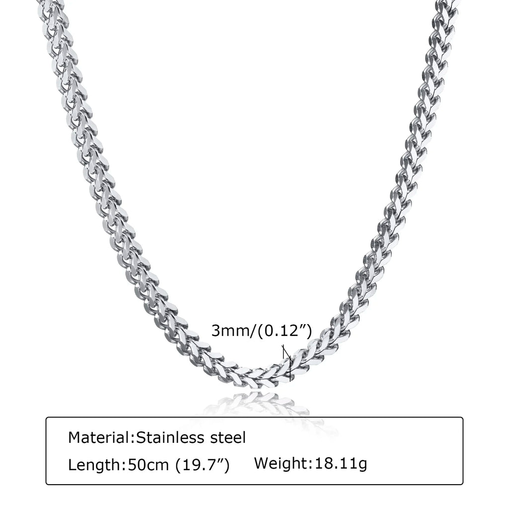Franco Chain Necklace 3mm — Stainless Steel