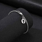 Gothic Cross Medal Layered Chain Bracelet — Stainless Steel