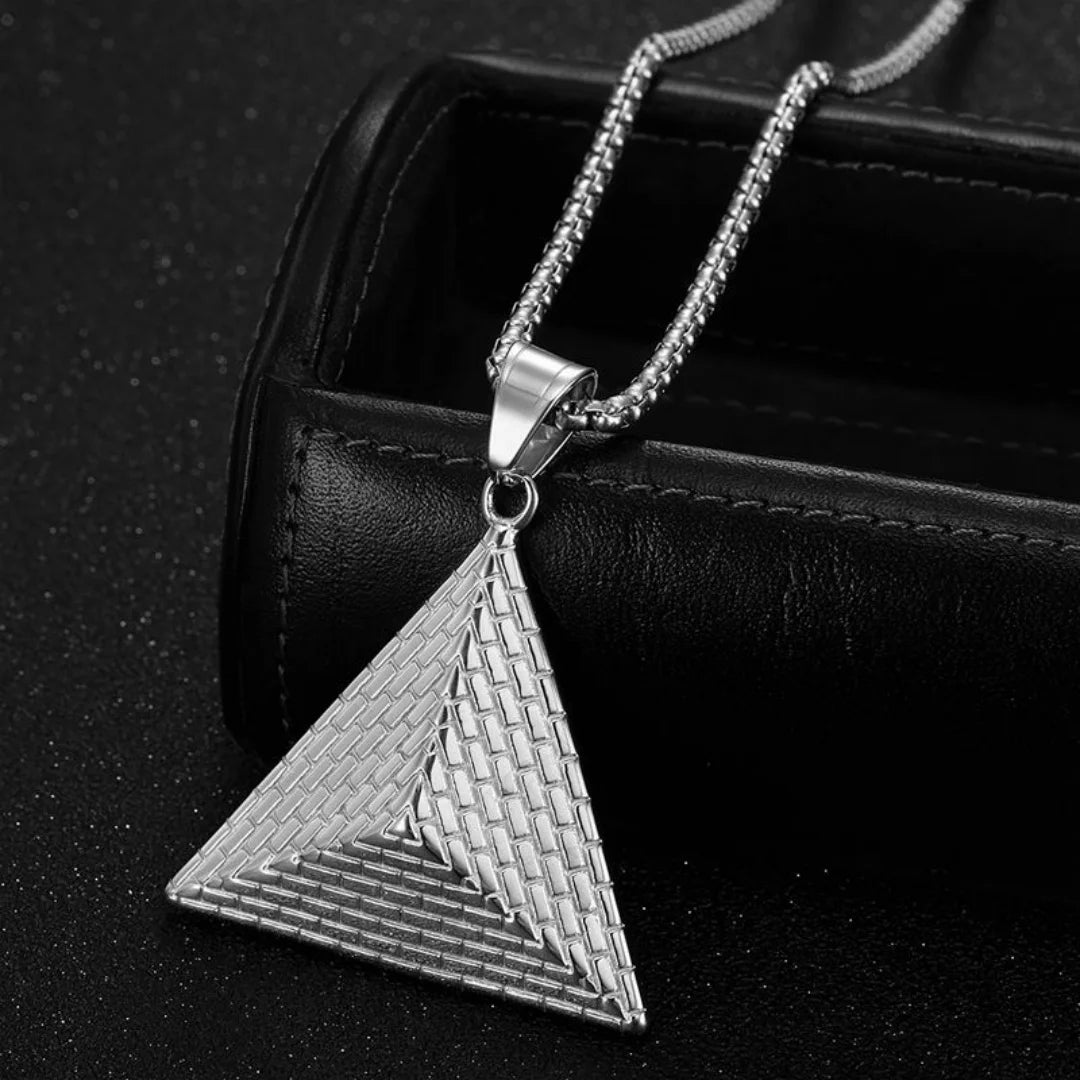 Ancient Egypt Pyramid Pendant Necklace — Stainless Steel