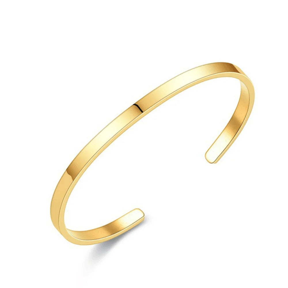 4mm Men Stainless Steel Adjustable Cuff Bracelet Gold Color Snake Bone Chain Bracelet Hip-Hop Fashion Jewelry Women Trendy