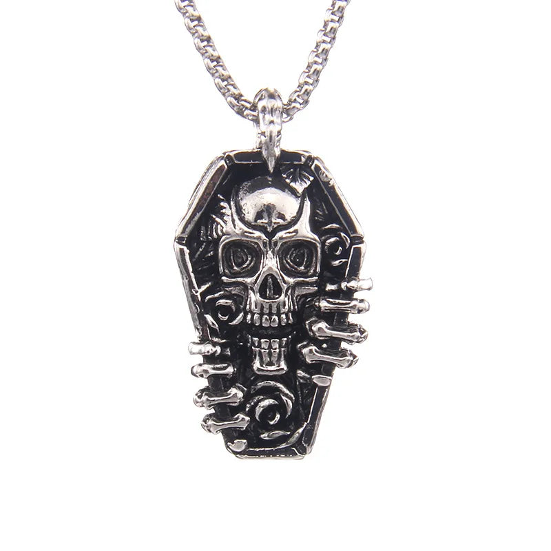Ghost Steel Pendant Punk