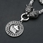 Viking Wolf Head Pendant — Stainless Steel