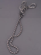 Black Large Skull Ball Bead Wallet Chain — Biker Jeans 6mm