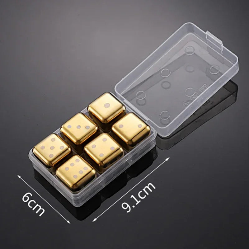 Reusable Whiskey Stones Stainless Steel Ice Cubes Quick-Freeze Wine Cooler Food Grade Metal Pellets Beer Cooler Bar