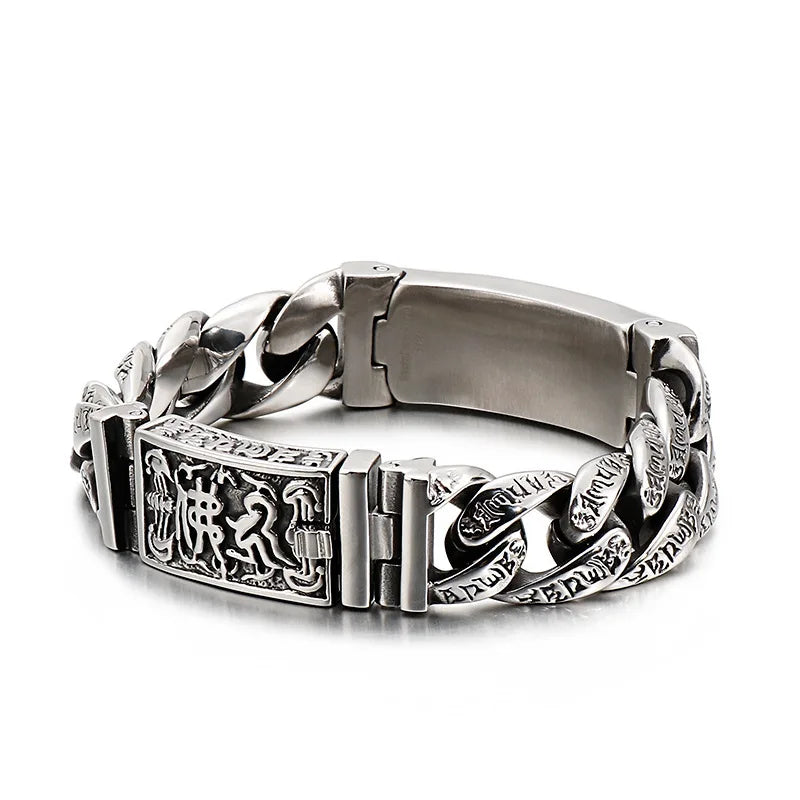 Skull Pattern Bracelet — Stainless Steel