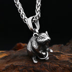 Gothic Mouse Stainless Steel Pendant Necklace