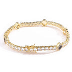 NY Fashion Design Dainty Tennis Chain Gold/Silver Plated Zircon Necklace Luxury Hip Hop Jewelry for Men Women party Gift