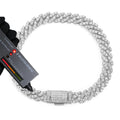 Iced Out Cuban Bracelet Stainless Steel Moissanite