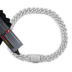 Iced Out Cuban Bracelet Stainless Steel Moissanite