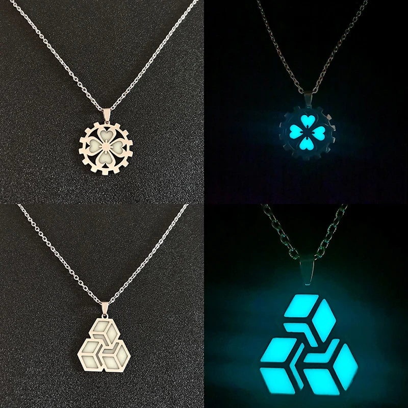 Luminous Heart Pendant Necklace — Stainless Steel