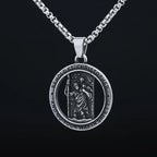 2024 New Fashion 316L Stainless Steel St Christopher Pendant Necklace For Man Women Boyfriend Gift