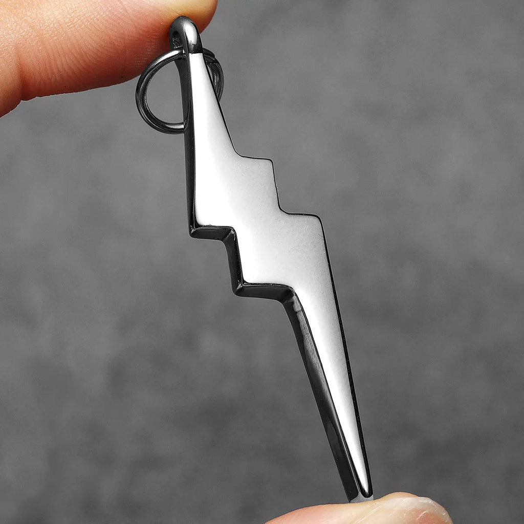 Lightning Minimal Pendant — Stainless Steel