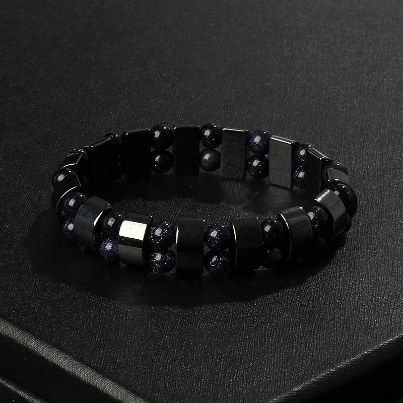 Fashion Wave Hematite Magnetic Bracelet Men Original Beaded Hematite Energy Bracelets for Women Positive Energy Jewelry