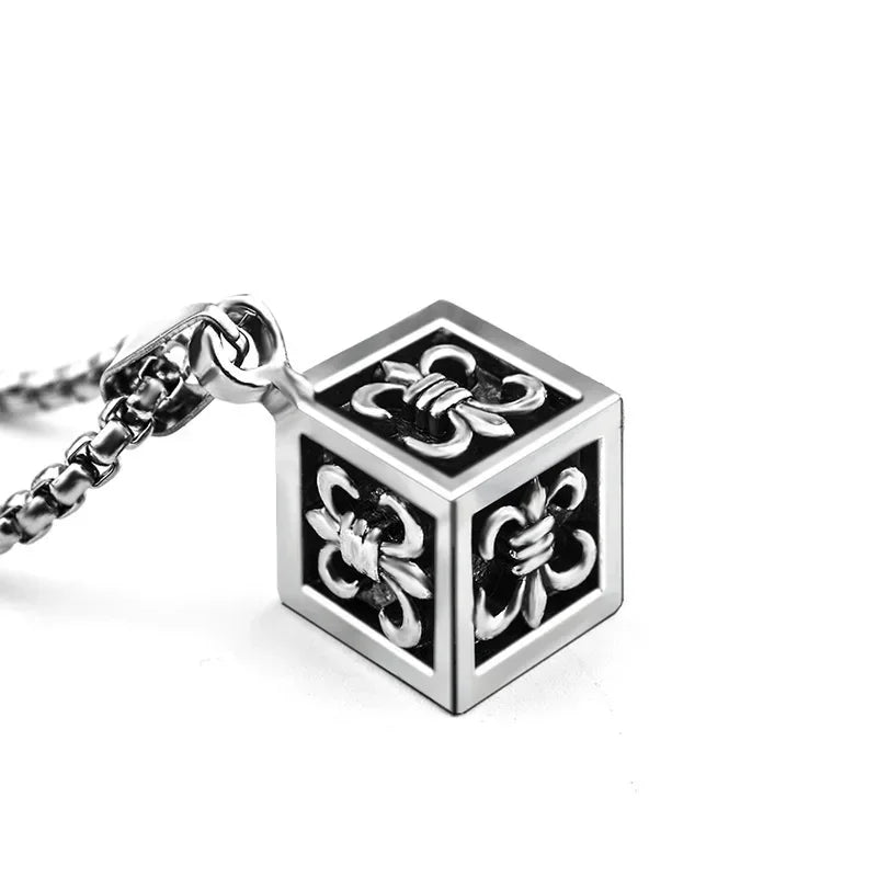 Titanium Steel Crusader Cross Necklace, Black Coated Sword Pendant, Adjustable 60cm Chain, Gothic Gift for Men Women