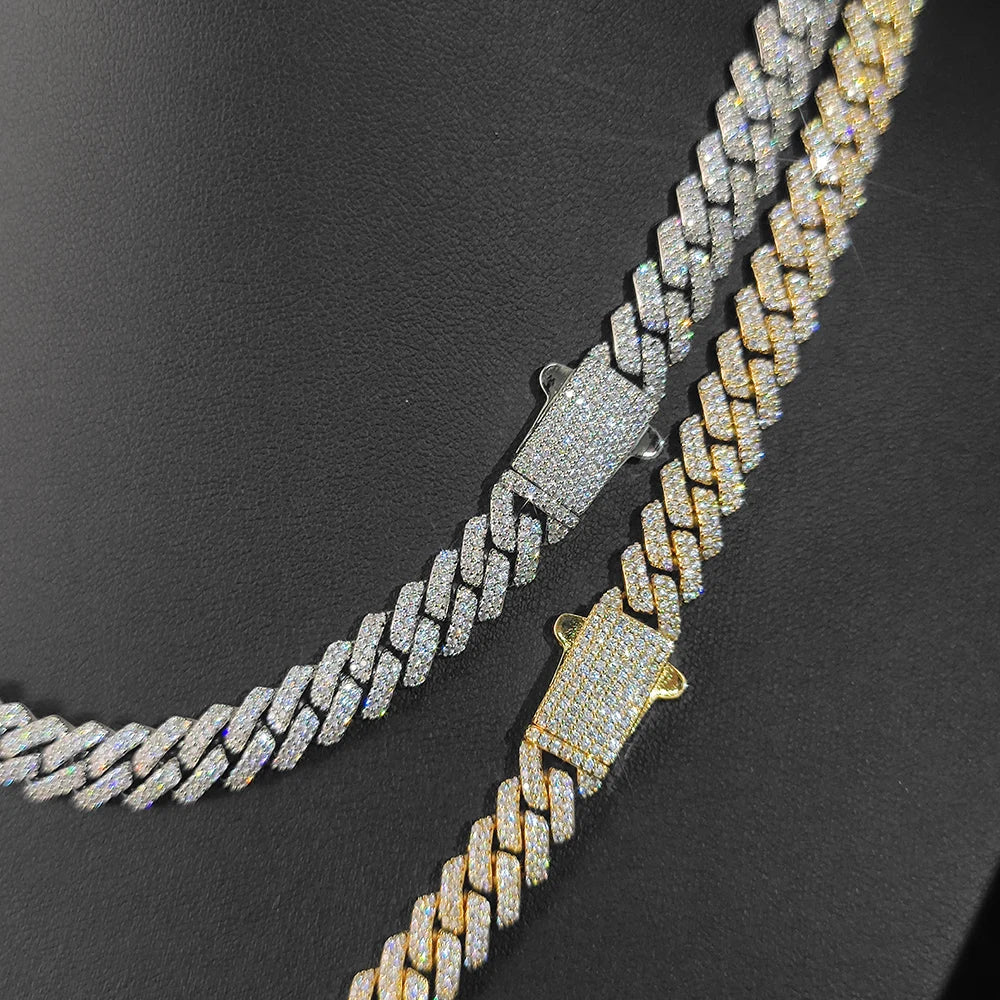 Iced Out Cuban Chain Necklace Stainless Steel 8MM