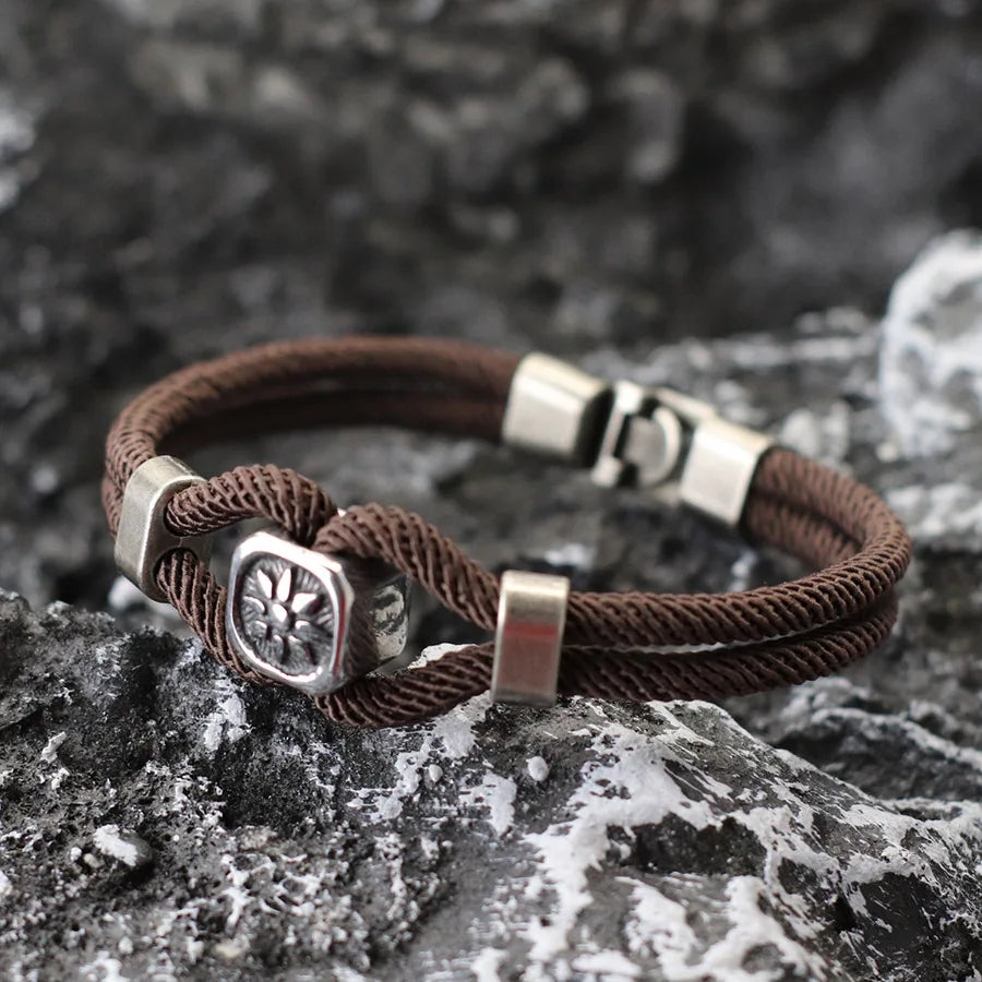 Nautical Surf Rope Bracelet — Adjustable Wrap Cord
