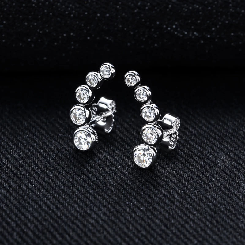 Iced Out Stud Earrings — 925 Silver