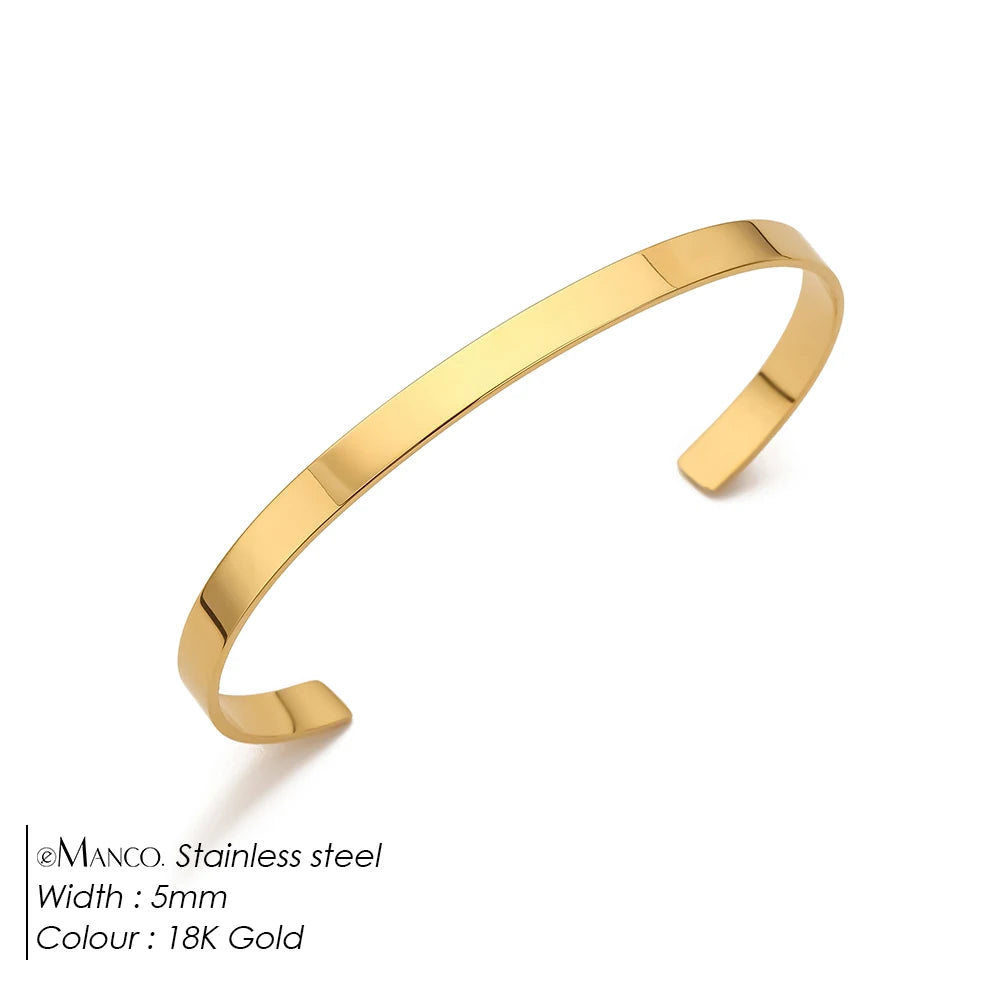 Minimalist Skeleton Cuff Bracelet — Stainless Steel