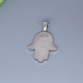 2pcs Hamsa Hand Of Fatima Stainless Steel Pendant Charms for Jewelry Making Jerusalem Jewelry Key Chains Mythology Amulet Gifts
