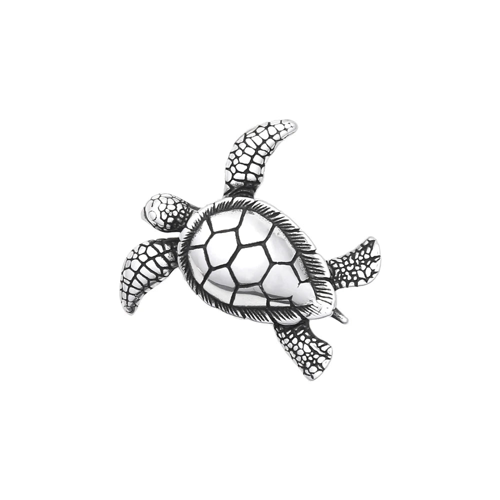 Turtle Pendant — Stainless Steel