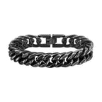 Double Curb Chain Bracelet 15mm — Stainless Steel