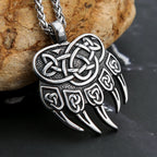 Viking Steel Pendant Vintage Unique Bear Claw