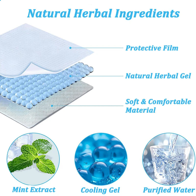 Summer cooling ice patches, cooling and refreshing ice stickers, easy to carry, skincare tools, body care, cooling
