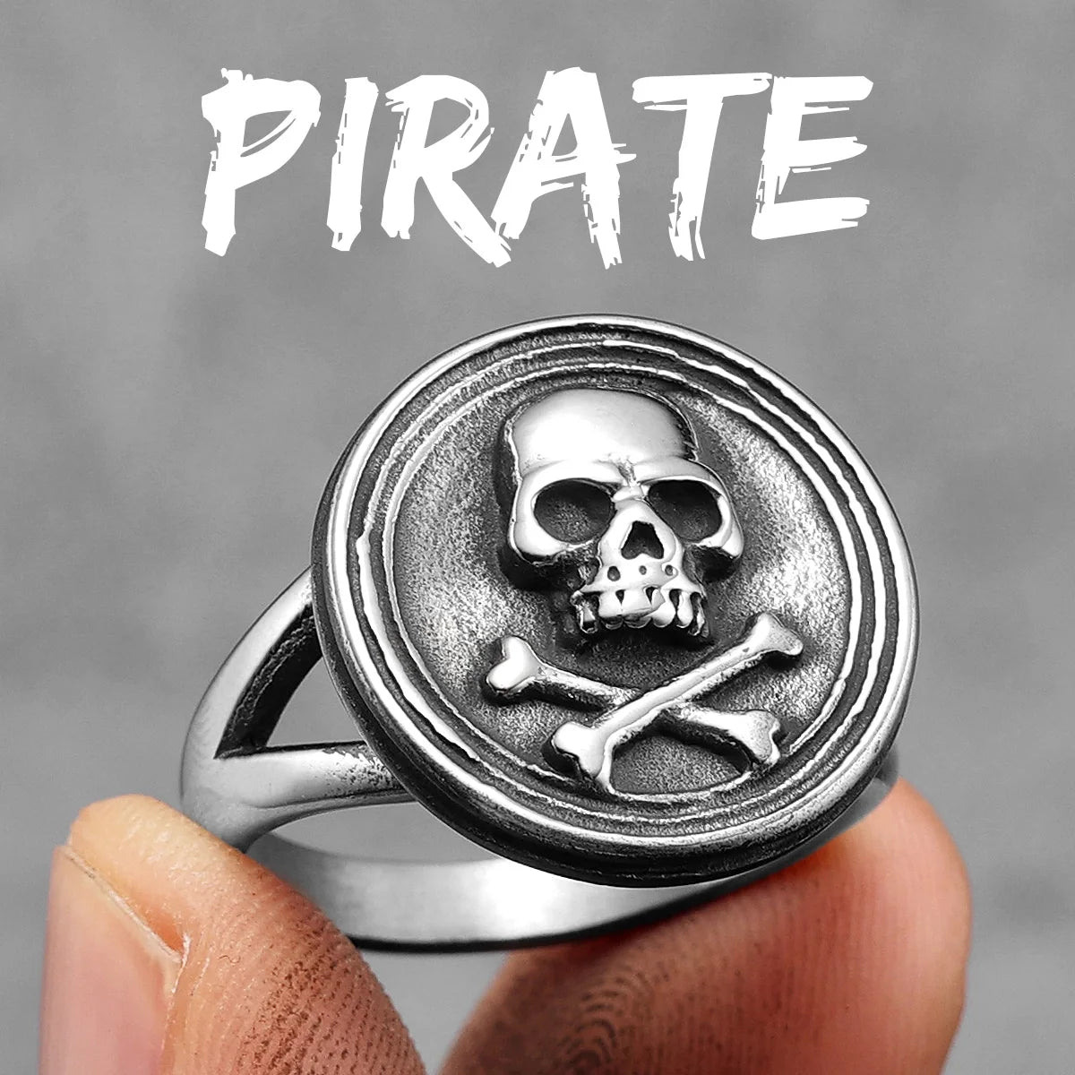 Pirate Skull Ring — Stainless Steel