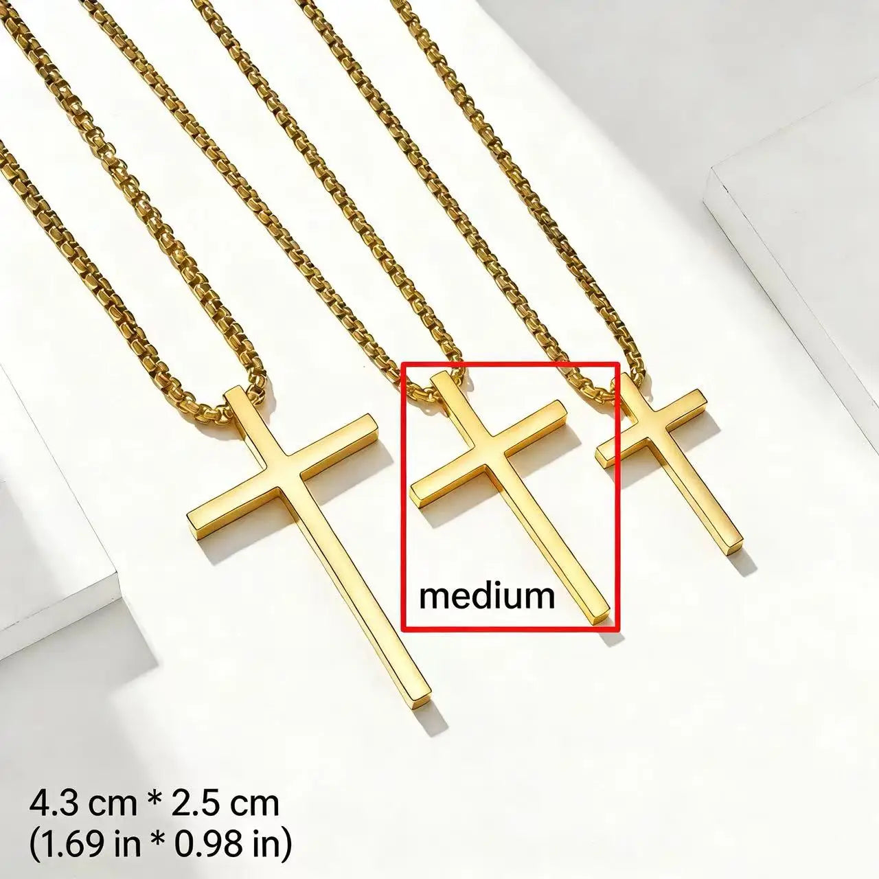 Cross Steel Pendant Double-sided Glossy Surface
