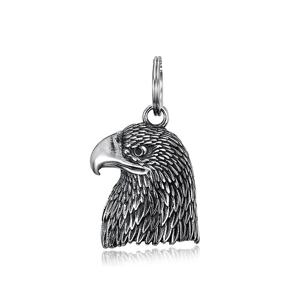 Gothic Lion Head Bell Pendant — Stainless Steel