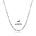 SEMNI 3mm--5mm Moissanite Diamond Tennis Chain Necklace for Women Men 925 Sterling Silver Plated with White Gold Fine Jewelry