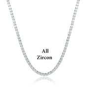 Moissanite Tennis Chain Necklace — Silver-Tone 5mm