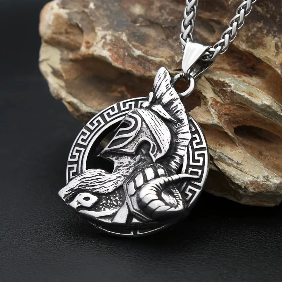 Viking Steel Pendant Vintage Nordic Sparta Warrior