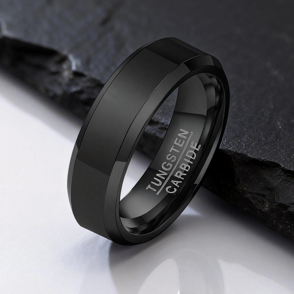 Gold Tungsten Carbide Ring 6mm